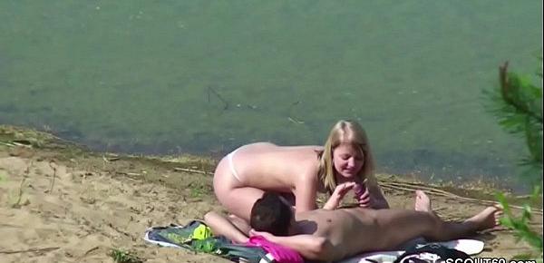  Voyeur Young German Couple Fuck at Beach of Hamburg